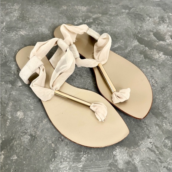 Dusica Sacks gold tan sandals size EU 36/ US 5.6-6 - Picture 1 of 5